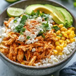 The Street Corn Chicken Rice Bowl is a vibrant and satisfying dish that captures the essence of traditional street corn, also known as elote, and transforms it into a wholesome meal. This recipe combines tender rotisserie chicken, fresh corn, and flavorful spices, all served over a bed of fluffy rice. It is a perfect example of how one can enjoy rich culinary traditions while accommodating modern dietary needs.