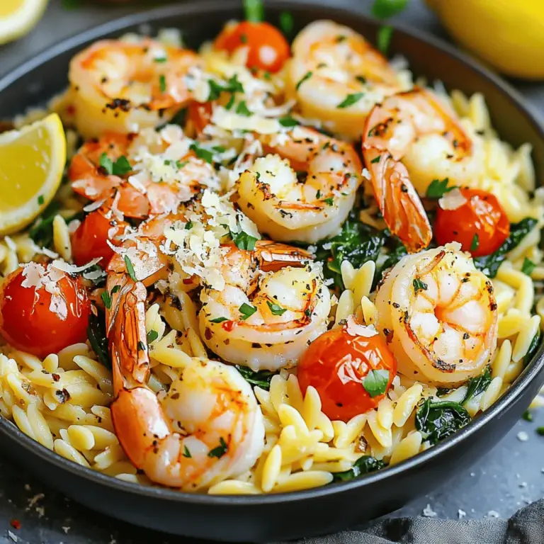 To create the perfect One Pan Parmesan Orzo with Shrimp, it's essential to understand the key ingredients and their roles in this delicious recipe. Each component adds its own unique flavor and nutritional benefit, making this dish a well-rounded meal.