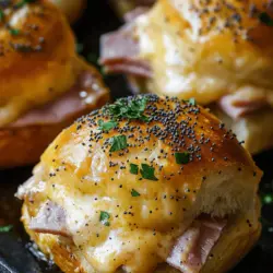 If you're searching for the ultimate crowd-pleaser for your next gathering, look no further than Melt-in-Your-Mouth Baked Ham and Cheese Sliders. These delightful little sandwiches are not only easy to prepare but also offer a comforting blend of savory ham, creamy Swiss cheese, and a buttery topping that tantalizes the taste buds. Sliders have gained immense popularity in recent years, becoming a staple for parties, family dinners, and casual get-togethers. Their bite-sized nature makes them perfect for sharing, and they can be customized to suit a variety of tastes.