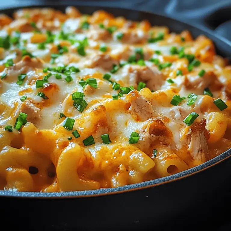 Buffalo Chicken Mac & Cheese is a delightful fusion of flavors that perfectly embodies the essence of comfort food. Imagine the creamy, cheesy goodness of traditional mac and cheese, punctuated by the zesty kick of buffalo chicken. This dish has become a favorite among food enthusiasts for its ability to blend the richness of cheese with the boldness of buffalo sauce, creating a culinary experience that is both comforting and exhilarating.