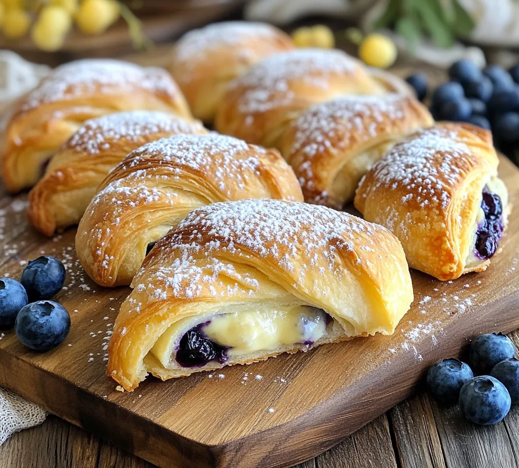 Are you ready to indulge in a dessert that perfectly marries the rich, creamy texture of cheesecake with the flaky, buttery goodness of crescent rolls? If so, let me introduce you to the delightful Blueberry Cheesecake Crescent Rolls. This innovative dessert takes two beloved treats and combines them into a single, mouthwatering dish that is sure to please any palate.