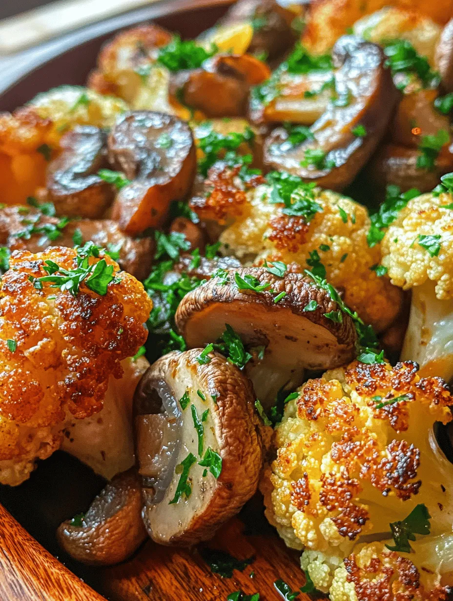 As the culinary world increasingly embraces plant-based diets, the popularity of vegetable-centric side dishes has soared. Gone are the days when vegetables were merely an afterthought on the dinner plate; today, they take center stage, celebrated for their vibrant flavors and numerous health benefits. One such dish that perfectly embodies this trend is Garlicy Roasted Cauliflower & Mushrooms. This dish not only showcases the natural deliciousness of its ingredients but also serves as a versatile addition to any meal, whether it's a casual weeknight dinner or a festive gathering.
