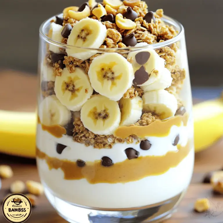 If you’re looking for a dessert that strikes the perfect balance between indulgence and healthiness, the Peanut Butter Banana Bliss Trifle is your answer. This delightful layered dessert brings together the rich and creamy flavors of peanut butter, the natural sweetness of ripe bananas, and the smooth texture of Greek yogurt. It not only satisfies your sweet cravings but also offers a nourishing treat that you can feel good about serving.