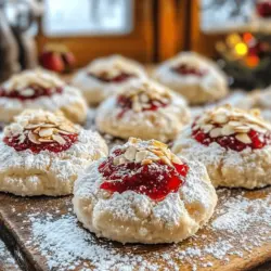 When it comes to delightful treats that merge flavors and textures in perfect harmony, Raspberry-Filled Almond Snow Cookies stand out as a unique and enticing option. These cookies are not just about their appearance; they offer a delightful combination of nutty almond and tangy raspberry that makes each bite a memorable experience. The soft, buttery cookies encase a vibrant raspberry filling, creating a contrast that can make anyone's taste buds dance.