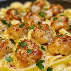 In the realm of comfort food, few dishes can rival the delectable combination of Garlic Butter Chicken Bites and Savory Creamy Parmesan Pasta. This dish embodies the essence of home-cooked meals, boasting a rich and satisfying flavor profile that makes it an ideal choice for weeknight dinners or special occasions. Imagine succulent pieces of chicken enveloped in a fragrant garlic butter sauce, served over a bed of creamy, cheesy pasta that creates a symphony of flavors on your palate. This recipe is not only a feast for the senses but also a dish that is sure to please both family and friends alike.