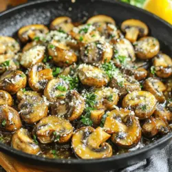 Sizzling Garlic Parmesan Mushrooms is a dish that captures the essence of comfort food while remaining light and refreshing. This delightful recipe combines the earthy flavor of fresh mushrooms with the aromatic intensity of garlic and the rich, savory notes of Parmesan cheese. Whether you’re preparing a family meal or hosting friends, these mushrooms serve as an irresistible side dish or a tantalizing appetizer that will impress your guests and awaken your taste buds.