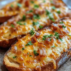 Cheesy Bacon Garlic Toast is a delectable treat that combines the irresistible flavors of crispy bacon, gooey cheese, and aromatic garlic, all atop toasted bread. Perfect as an appetizer, snack, or even a side dish, this recipe is simple yet indulgent, making it a favorite for gatherings or cozy nights in. In this article, we will explore the enticing world of Cheesy Bacon Garlic Toast, from its ingredients and preparation to tips for perfecting the dish. Join us as we dive into this savory delight that is sure to satisfy your cravings.