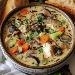 When the chill of winter settles in or a rainy day calls for a cozy meal, few dishes can compete with a bowl of Creamy Mushroom Chicken and Wild Rice Soup. This hearty soup is not just a meal; it's a warm embrace in a bowl, offering both comfort and nourishment. Combining tender chicken, earthy mushrooms, and wholesome wild rice, this recipe blends flavors and textures that create a satisfying experience. What makes this soup truly special is its ability to warm the soul while providing essential nutrients, making it a staple in many households.