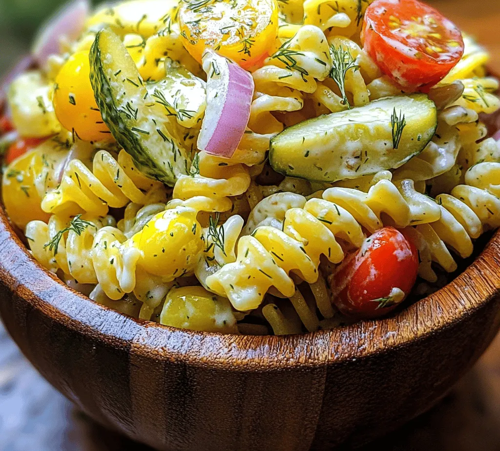 To create the ultimate Dill Pickle Pasta Salad, you’ll need a selection of fresh, high-quality ingredients that work together harmoniously. The beauty of this dish lies in its simplicity, allowing each component to shine while contributing to the overall flavor profile. Here’s a breakdown of the essential ingredients that make this salad a standout.