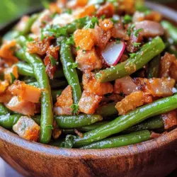 If you're seeking a dish that dazzles with flavor and texture, look no further than Crunchy Fried Green Beans with Savory Ham & Radish Greens. This delightful recipe marries the crispness of fresh green beans with the savory bite of ham and the unique earthiness of radish greens, creating a culinary experience that is as satisfying as it is delicious. Whether served as a side dish to complement a hearty main course or as a flavorful appetizer at your next gathering, this dish is designed to impress both casual home cooks and culinary enthusiasts.