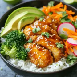 To create the perfect Hot Honey Chicken Bowl, it's essential to understand the ingredients that come together to make this dish so exceptional. Let's break it down into its core components: the chicken, the hot honey sauce, and the bowls themselves.