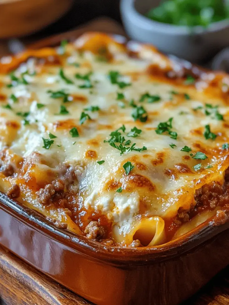 Lasagna is more than just a dish; it’s a timeless comfort food that warms the heart and brings families together around the dinner table. The layers of pasta, rich sauce, savory meat, and creamy cheese create a harmonious symphony of flavors that evoke feelings of nostalgia and joy. In a world filled with fast food and quick meals, homemade lasagna stands out as a cherished culinary tradition that speaks to the importance of cooking from scratch. This not only enhances the meal’s flavor but also nurtures a sense of accomplishment and togetherness in the kitchen.