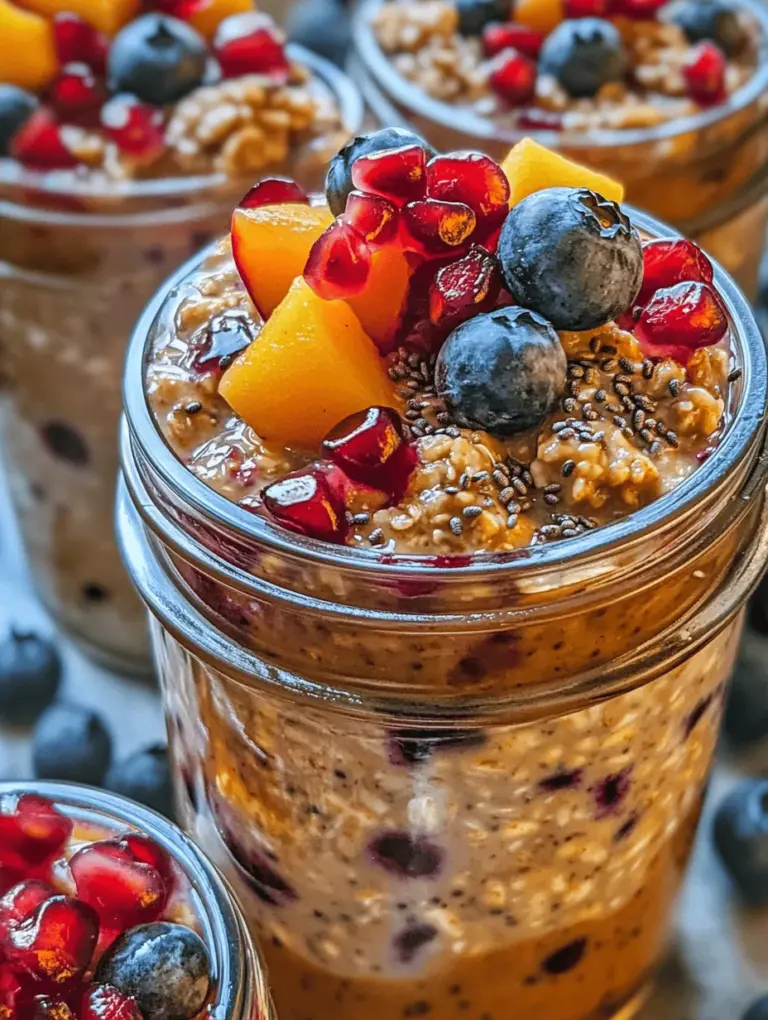 Overnight oats are quickly becoming a breakfast staple for many health-conscious individuals seeking a convenient and nutritious way to start their day. With the hustle and bustle of modern life, the appeal of a delicious meal that can be prepared in advance is undeniable. Designed to be ready to eat right out of the fridge, overnight oats offer a perfect solution for busy mornings. Among the myriad variations of this breakfast trend, the unique combination of flavors found in Blueberry Pomegranate Peanut Butter Plum Jam Overnight Oats stands out for its vibrant taste and health benefits.