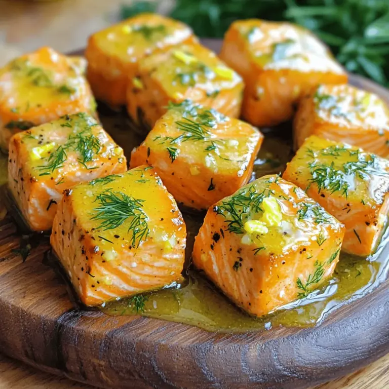 If you're on the hunt for a dish that effortlessly marries simplicity with sophistication, look no further than savory lemon butter salmon bites. This delightful recipe not only tantalizes your taste buds but also showcases the beauty of fresh ingredients in home cooking. Imagine tender morsels of salmon, perfectly seared and enveloped in a rich, buttery lemon sauce that dances on the palate. Whether served as an appetizer, a main course, or a standout feature at your next gathering, these salmon bites are sure to impress.