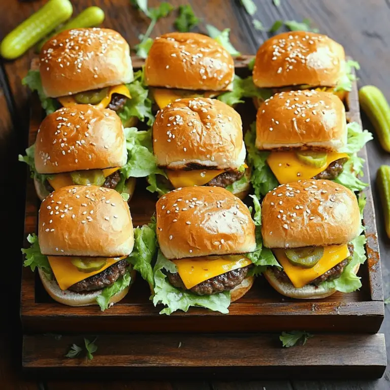 In recent years, sliders have taken the culinary world by storm, becoming a staple in casual dining and festive gatherings. These mini burgers are not only visually appealing but also incredibly versatile, making them a favorite among food enthusiasts and party hosts alike. Among the various slider recipes that have emerged, the Mini Big Mac Cheeseburger stands out as a delightful reinterpretation of the classic Big Mac. This bite-sized version captures the essence of the iconic burger while providing a fun, sharable format that is perfect for any occasion.