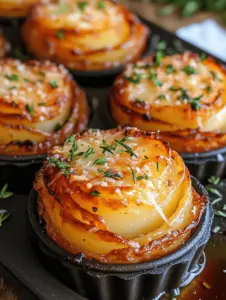 Garlic Herb Muffin Pan Potato Galettes are a delightful twist on classic potato dishes, offering a unique blend of crispy textures and aromatic flavors that are sure to please any palate. This dish consists of thinly sliced potatoes, seasoned with garlic and fresh herbs, then baked to perfection in a muffin pan. The result is a visually stunning and delicious side dish or appetizer that can elevate any meal.