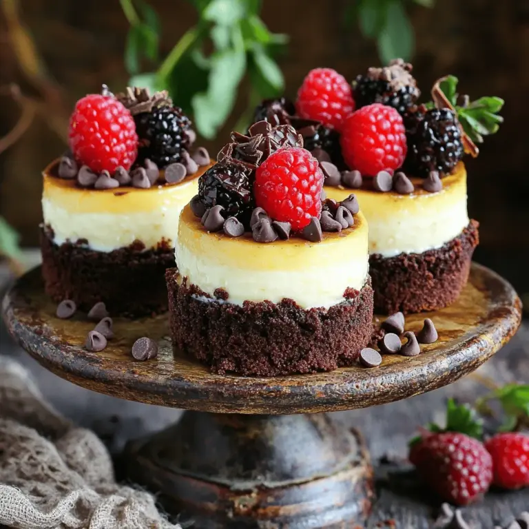 If you’re on the hunt for a dessert that beautifully marries rich chocolate with the creamy goodness of cheesecake, look no further than brownie bottom mini cheesecakes. This delightful treat seamlessly combines two beloved desserts into one irresistible package, making it a perfect choice for various occasions—from casual family gatherings to elegant dinner parties.