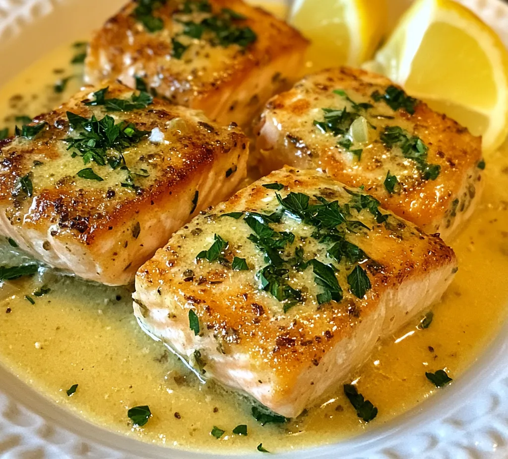 If you’re looking for a dish that perfectly balances elegance and simplicity, look no further than creamy herb garlic salmon. This delightful recipe combines the tender, flaky texture of salmon fillets with a rich and velvety herb-infused sauce. The dish is not only visually appealing but also bursts with flavors that are sure to impress even the most discerning palates.