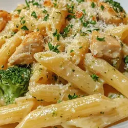 In the world of comforting meals, few dishes can compete with the rich and creamy allure of pasta. This Creamy Broccoli and Chicken Penne recipe combines tender chicken, vibrant broccoli, and perfectly cooked penne pasta, all enveloped in a luscious cream sauce. Not only does this dish tantalize the taste buds with its delightful combination of flavors, but it also serves as a nutritious option that can easily be enjoyed by the whole family. Perfect for a family dinner or a cozy gathering with friends, this dish is not only satisfying but also packed with nutrition.