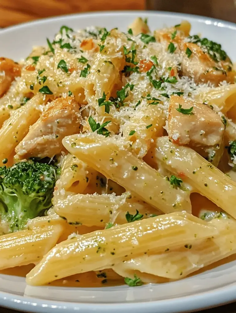 In the world of comforting meals, few dishes can compete with the rich and creamy allure of pasta. This Creamy Broccoli and Chicken Penne recipe combines tender chicken, vibrant broccoli, and perfectly cooked penne pasta, all enveloped in a luscious cream sauce. Not only does this dish tantalize the taste buds with its delightful combination of flavors, but it also serves as a nutritious option that can easily be enjoyed by the whole family. Perfect for a family dinner or a cozy gathering with friends, this dish is not only satisfying but also packed with nutrition.