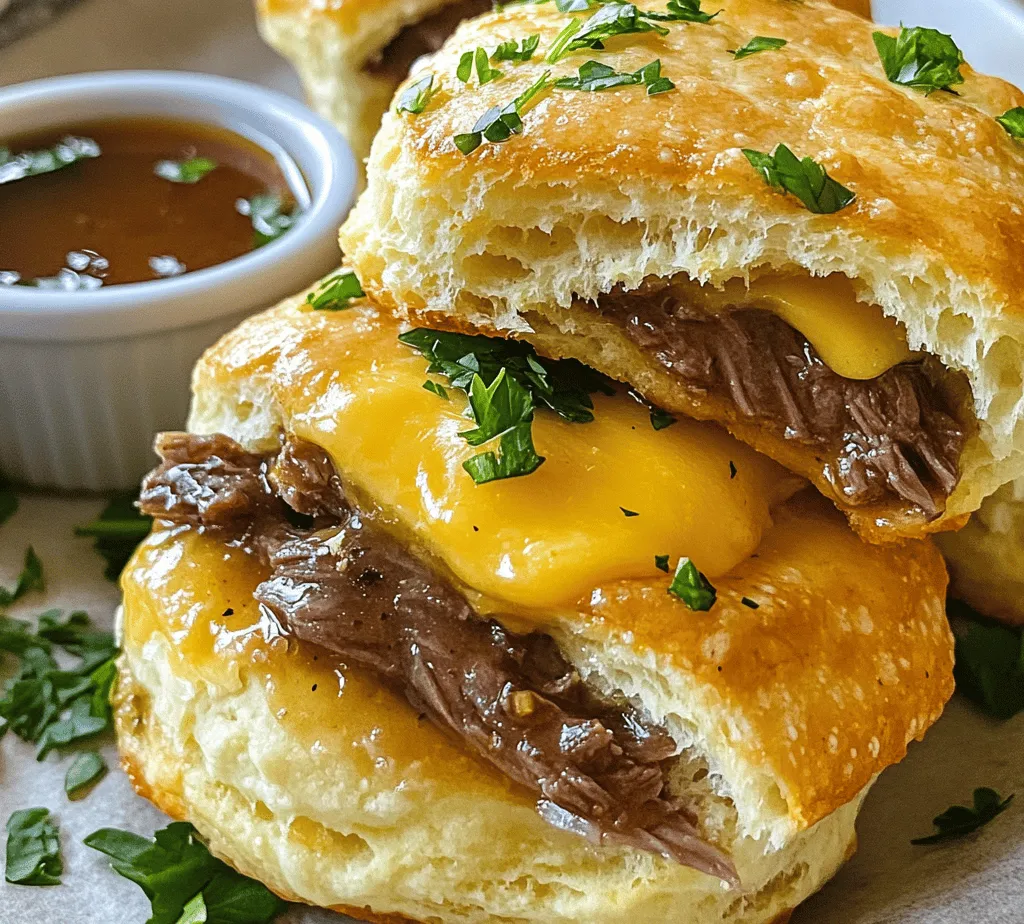 The origins of the French dip sandwich can be traced back to the early 20th century in Los Angeles, California. The dish consists of a soft French roll filled with thinly sliced roast beef, served with a side of beef broth for dipping. As the sandwich gained popularity, food lovers began to experiment with variations, leading to the creation of the French dip biscuits. Instead of the traditional bread roll, these biscuits provide a fluffy and buttery base that complements the savory filling perfectly.