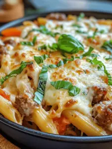 At the heart of this delectable pasta dish is the Italian sausage, which brings a robust flavor that elevates the entire meal. When selecting your sausage, you'll find a variety of options, typically categorized as mild or spicy. Mild Italian sausage is seasoned with a blend of spices such as fennel, garlic, and black pepper, offering a gentle flavor profile that complements the other ingredients without overwhelming them. On the other hand, spicy Italian sausage introduces a kick of heat, making it a perfect choice for those who enjoy a bit of zest in their dishes.