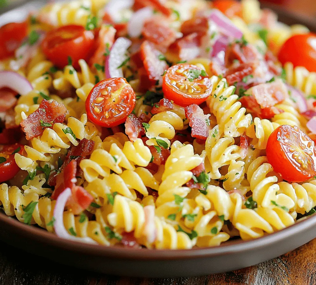 If you're a fan of classic comfort food, the Bacon-Lover's BLT Pasta Salad is a dish that beautifully merges the savory elements of a traditional BLT sandwich with the hearty satisfaction of pasta. This innovative recipe not only tantalizes your taste buds with its rich flavors but also offers a delightful textural experience that keeps you coming back for more. Ideal for gatherings, potlucks, or even a quick weeknight dinner, this pasta salad is a crowd-pleaser that brings together the best of both worlds—bacon and salad.