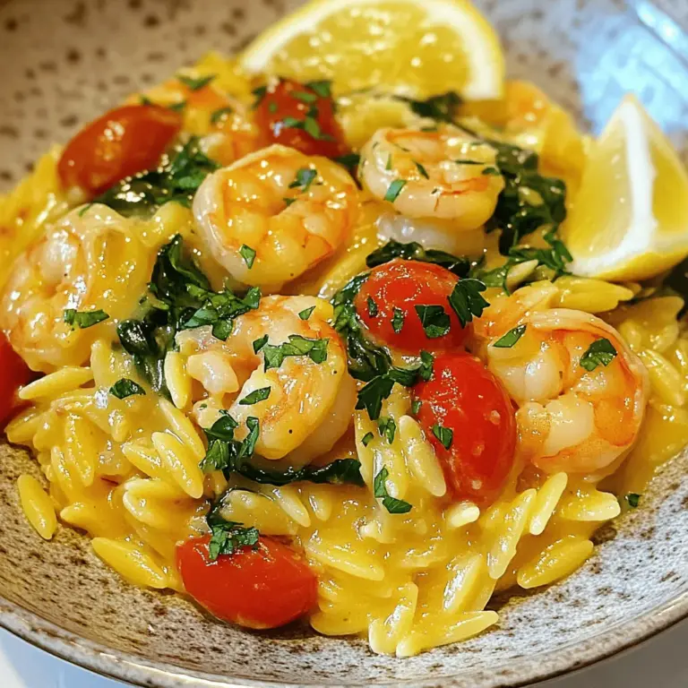 Shrimp Orzo in Creamy Wine Sauce is a delightful dish that perfectly marries the tender, succulent flavors of shrimp with the comforting presence of orzo pasta. This culinary creation is not just a meal; it’s an experience that brings together the best of seafood and pasta in a rich, creamy sauce. Whether you are preparing a weeknight dinner or entertaining guests, this recipe promises to impress with its vibrant flavors and elegant presentation.