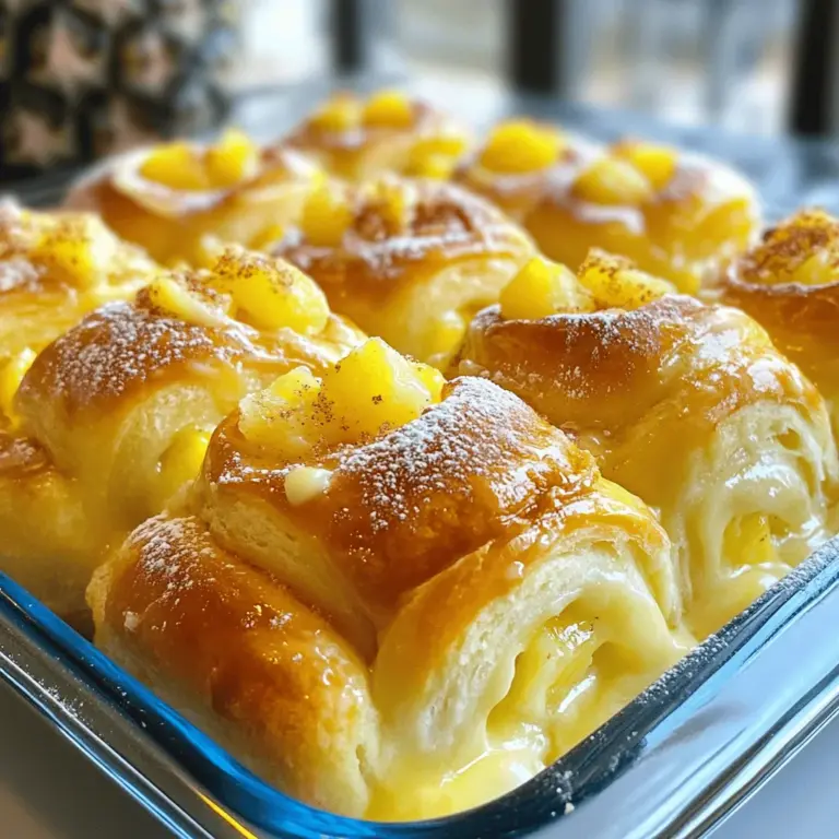 Desserts have a magical way of bringing joy and delight to any occasion, and the King’s Hawaiian Cheesecake Danish Delight is no exception. This recipe takes the beloved sweetness of King’s Hawaiian Sweet Rolls and transforms it into an indulgent treat that’s perfect for breakfast, brunch, or simply as a sweet pick-me-up during the day. Imagine buttery rolls cradling a rich, creamy cheesecake filling complemented by the refreshing taste of crushed pineapple—a tropical twist that elevates this dessert to a new level of deliciousness.