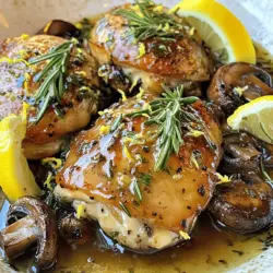 When it comes to comforting meals that are both flavorful and easy to prepare, Skillet Rosemary Chicken with Portabella Mushrooms stands out as a quintessential choice. This dish is not just a feast for the taste buds; it also offers an inviting aroma that fills your kitchen, making it perfect for any day of the week. The succulent chicken thighs, combined with the umami-rich portabella mushrooms and the aromatic infusion of fresh rosemary, create a symphony of flavors that is both satisfying and wholesome.