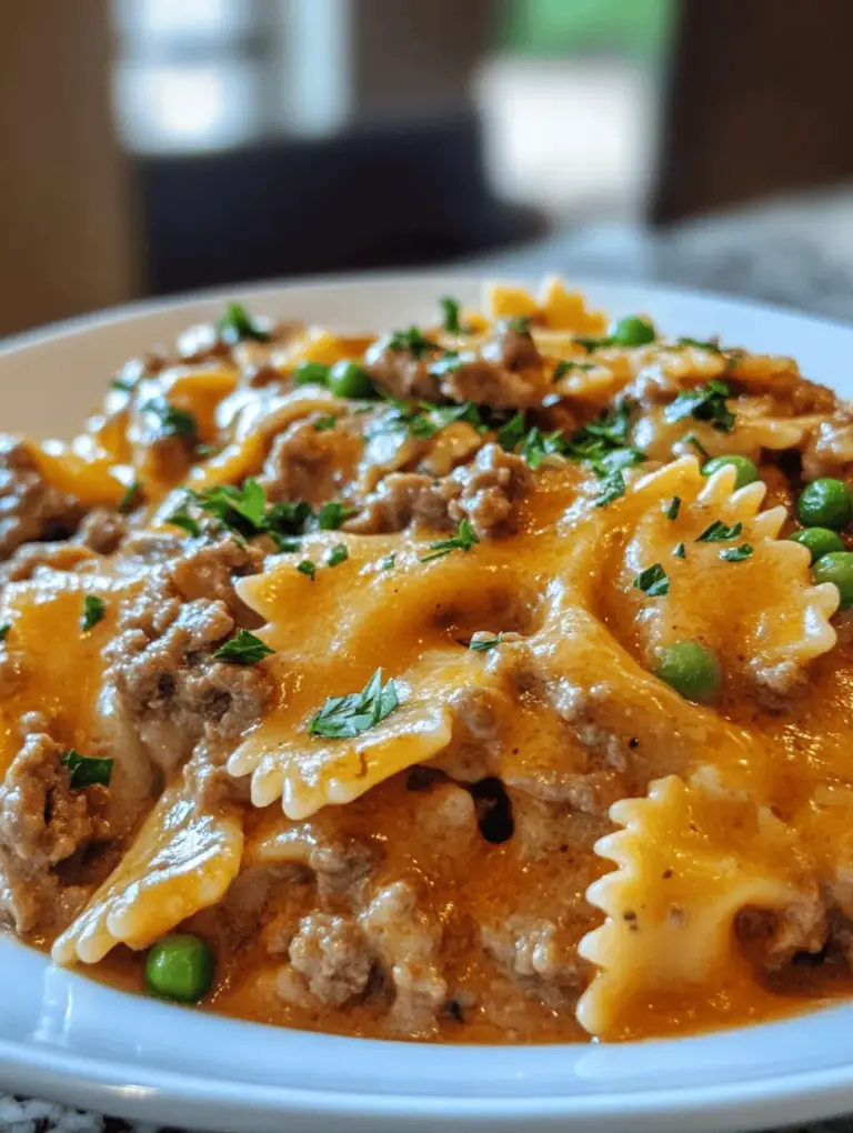 When it comes to comforting meals that the whole family will love, few dishes can rival the creamy goodness of Beef and Bowtie Pasta. This dish brings together the satisfying combination of hearty ground beef, tender bowtie pasta, and a rich, creamy sauce that envelops each bite in flavor. Perfect for busy weeknights or family gatherings, this recipe is not only easy to prepare but also guarantees to please even the pickiest eaters at the table.