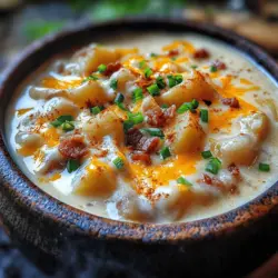 When winter arrives, cravings for comforting foods often lead us to seek out creamy soups that envelop us in warmth. Loaded Baked Potato Soup hits all the right notes, making it an ideal choice for chilly evenings. The rich and velvety broth, paired with the familiar taste of baked potatoes, offers a sense of nostalgia reminiscent of cozy dinners and family gatherings. Whether enjoyed as a standalone meal or served alongside a crisp salad or warm bread, this soup is sure to please everyone at the table.