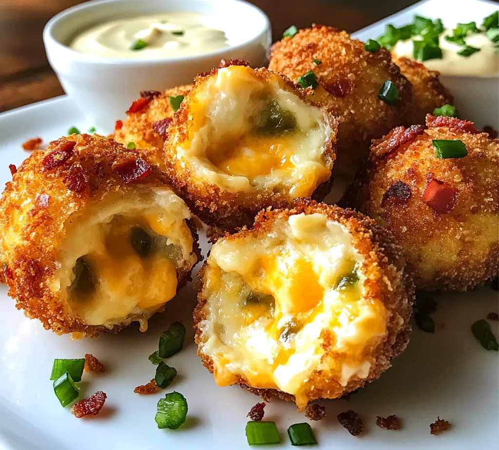 The appeal of Bacon Jalapeño Popper Cheese Balls lies not only in their incredible taste but also in their versatility. They can be served as an appetizer, snack, or even a main dish when paired with a side salad. The creamy cheese filling, combined with the crispy exterior, creates an irresistible texture that is sure to impress. Whether you're hosting a lively party or a casual get-together, these cheese balls are a surefire hit. Their rich flavors and satisfying crunch make them a delightful addition to any menu.