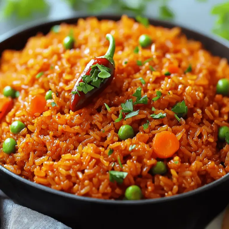 Delve into the vibrant and flavorful world of Nigerian cuisine with this Spicy Festive Jollof Rice recipe. Known for its rich taste and eye-catching color, Jollof Rice is a staple dish at celebrations and gatherings across West Africa. This iconic dish has captivated food lovers around the globe, becoming synonymous with Nigerian festivities and family reunions. Its combination of spices, tomatoes, and peppers creates a dish that is not only delicious but also a feast for the eyes, making it the perfect centerpiece for any festive occasion.