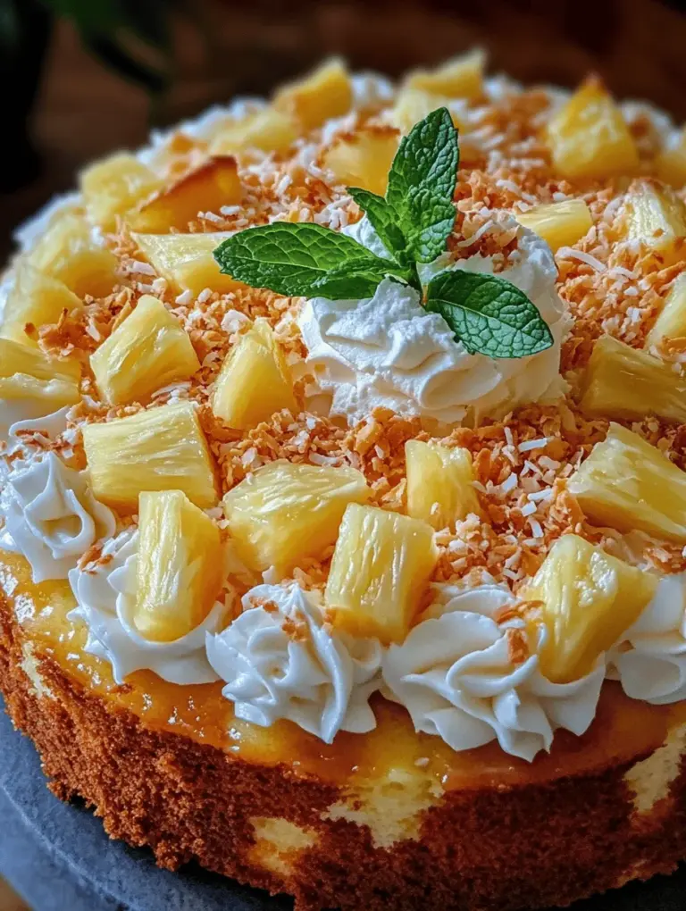 Imagine a dessert that captures the essence of summer in every bite; that’s exactly what Pineapple Heaven Cake offers. This delightful tropical treat is not only a feast for the palate but also a visual delight, making it a perfect centerpiece for your next summer gathering or celebration. Whether it's a backyard barbecue, a family reunion, or simply a sunny afternoon with friends, this cake is sure to impress with its unique combination of flavors that transport you straight to a tropical paradise.