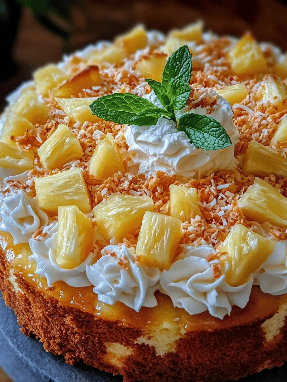 Imagine a dessert that captures the essence of summer in every bite; that’s exactly what Pineapple Heaven Cake offers. This delightful tropical treat is not only a feast for the palate but also a visual delight, making it a perfect centerpiece for your next summer gathering or celebration. Whether it's a backyard barbecue, a family reunion, or simply a sunny afternoon with friends, this cake is sure to impress with its unique combination of flavors that transport you straight to a tropical paradise.