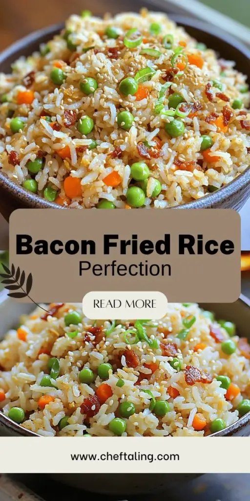 Elevate your dinner game with this Better Than Takeout Bacon Fried Rice recipe! Packed with crispy bacon, fluffy jasmine rice, and vibrant vegetables, this dish offers the perfect blend of flavors that rivals your favorite takeout. Say goodbye to hidden calories and hello to a customizable meal that’s quick to prepare and budget-friendly. Click through to explore step-by-step instructions and make this delicious fried rice a family favorite!