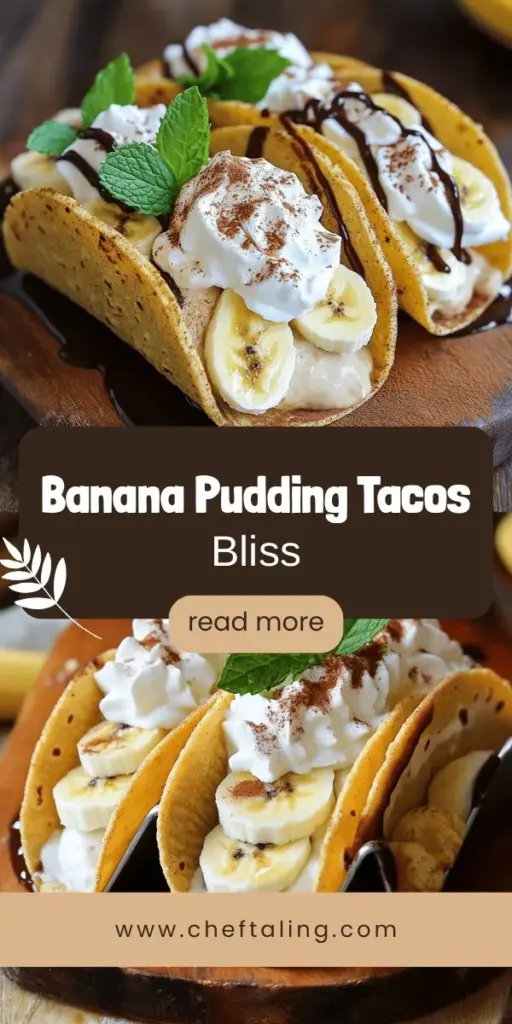 Discover the magic of banana pudding tacos, a delightful blend of creamy vanilla pudding, ripe bananas, and crunchy vanilla wafers wrapped in a soft tortilla. This innovative dessert combines the classic flavors of Southern banana pudding with the fun of tacos, making it a perfect treat for any occasion. Click through to explore the full recipe and impress your guests with this whimsical twist on a beloved dessert that everyone will love!