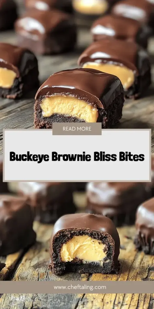 Discover the irresistible joy of Buckeye Brownie Bites! This delightful dessert blends rich, fudgy brownies with creamy peanut butter, creating the perfect treat for any gathering. Easy to make and share, these bite-sized wonders are sure to impress family and friends. Get ready to indulge in this classic combination of flavors that never goes out of style. Click through to explore the full recipe and whip up your own batch of deliciousness today!