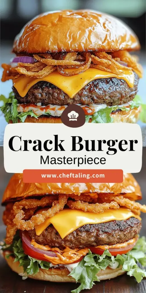 Discover how to make The Ultimate Crack Burger, a culinary masterpiece that blends juicy beef, zesty spicy sauce, and crispy fried onions for an unforgettable flavor experience. This recipe is perfect for weekend cookouts or cozy nights in. Learn the secrets to crafting the perfect patty, choosing the right cheese, and assembling your burger for maximum deliciousness. Click through to explore the full recipe and elevate your burger game today!