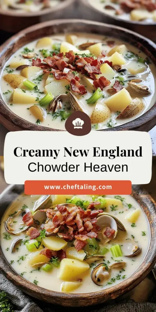 Dive into the delicious world of New England Clam Chowder, a creamy seafood delight that's perfect for cozy meals. Discover the rich history and essential ingredients that make this classic dish a favorite. From fresh or canned clams to the secret of crispy bacon, learn how to create a hearty, flavorful chowder that warms the soul. Click through to explore step-by-step recipes and tips for a perfect bowl of comfort!