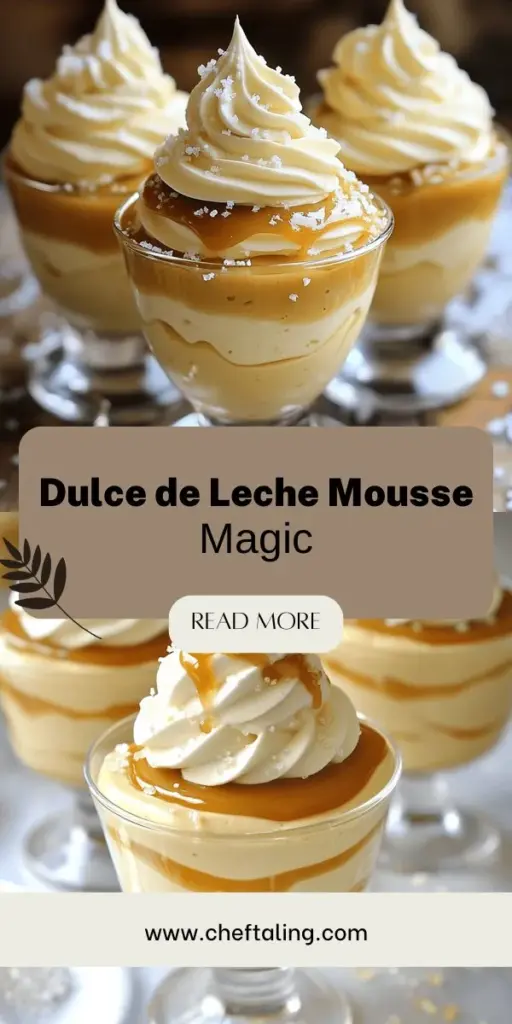 Delight your taste buds with this irresistible dulce de leche cloud mousse recipe! Experience the creamy richness of dulce de leche combined with an airy mousse that's light as a cloud. Perfect for any celebration or a simple indulgence, this dessert is sure to impress guests and elevate your dessert game. Check out our step-by-step guide to create this gourmet treat at home and make every bite a moment to savor! Dive in and explore the recipe today!