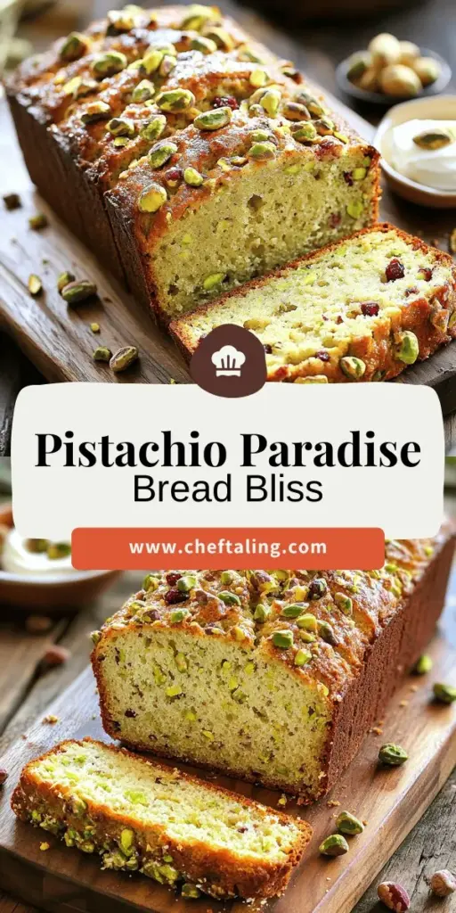 Savor the delightful flavors of Pistachio Paradise Nut Bread, a unique twist on traditional recipes! This moist loaf features crunchy pistachios paired with tart cranberries for a perfect balance. It’s visually stunning and ideal for breakfast, tea time, or any occasion. Easy to make, this nut bread is guaranteed to impress your family and friends! Click through to explore the full recipe and bring a taste of paradise to your kitchen today!