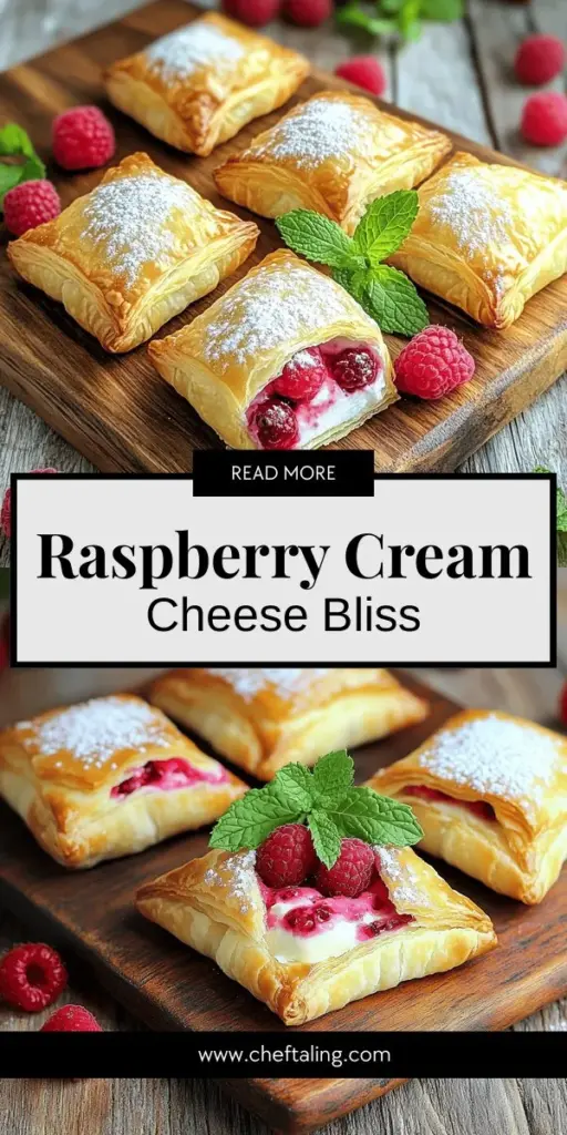 Indulge in the perfect balance of sweet and tangy with these delightful Raspberry Cream Cheese Bites! Perfect for any occasion, these treats combine fresh raspberries and creamy filling wrapped in flaky pastry. Learn how to make these show-stopping desserts with our easy recipe, topped with tips for perfecting each bite. Click through to discover the full recipe and elevate your dessert game today!