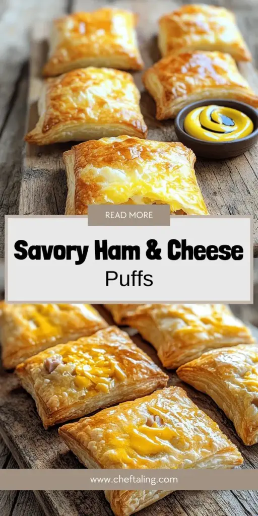 Indulge in the mouthwatering goodness of Cheesy Ham Delight Puffs, the perfect savory treat for any occasion! These flaky pastries filled with ham and a blend of cheeses are sure to impress your family and guests alike. Whether you're hosting a party or craving a delicious snack, this easy recipe has everything you need. Click through to discover step-by-step instructions, tips for customization, and serving suggestions that will elevate your culinary game!