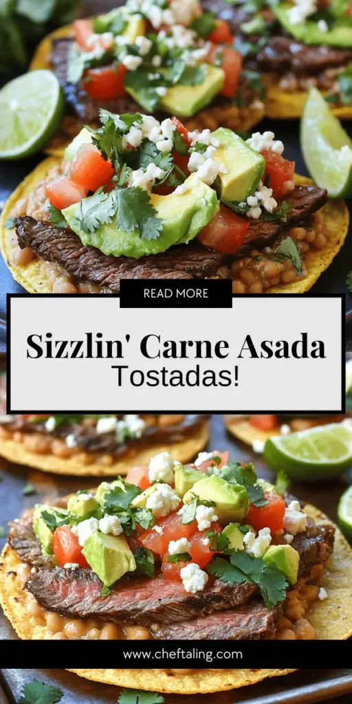 Savor the vibrant flavors of Tostadas de Beef Carne Asada, a delightful twist on traditional Mexican cuisine that’s perfect for any occasion! This recipe combines crispy corn tortillas with marinated, grilled beef, and an array of fresh toppings for a deliciously customizable dish. It's easy to prepare and sure to impress at your next gathering. Click through to discover step-by-step instructions and elevate your cooking with this flavorful culinary adventure!