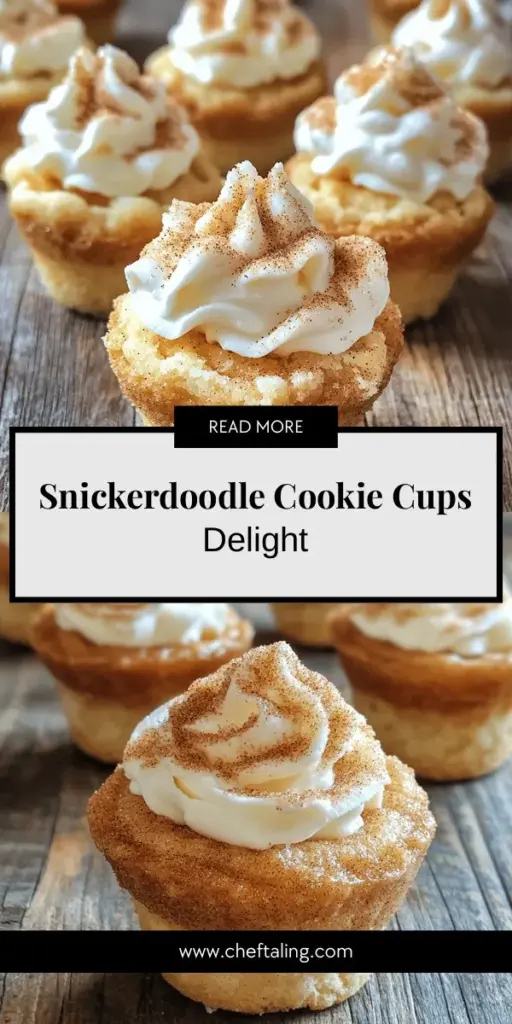 Indulge in a delightful twist on a classic favorite with Snickerdoodle Cookie Cups! These bite-sized treats capture the warm, comforting flavors of traditional Snickerdoodles, featuring a soft cinnamon-sugar cookie base perfect for filling with your favorite toppings. From festive gatherings to cozy nights in, these cookie cups are sure to impress. Click through to explore the easy recipe and start baking these delicious snacks today!