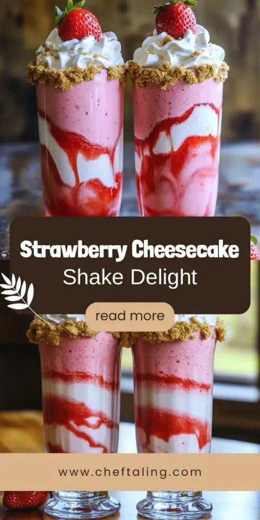 Indulge in the ultimate dessert experience with Strawberry Cheesecake Bliss Milkshake! This creamy treat blends fresh strawberries, rich cream cheese, and smooth vanilla ice cream, mimicking the beloved flavors of classic cheesecake in a refreshing drink. Perfect for any occasion, discover tips for creating the perfect texture and stunning presentation. Click through for the full recipe and elevate your dessert game today!