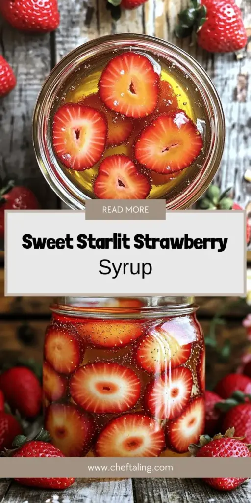 Unlock the summer flavors in your kitchen with our Sweet & Starlit Strawberry Syrup recipe! This delightful homemade syrup is packed with fresh strawberries and brings a burst of sweetness to pancakes, yogurt, desserts, and even cocktails. Learn the simple steps to create your own gourmet syrup and elevate your meals. Click through to discover the recipe and explore creative serving ideas that will impress family and friends!