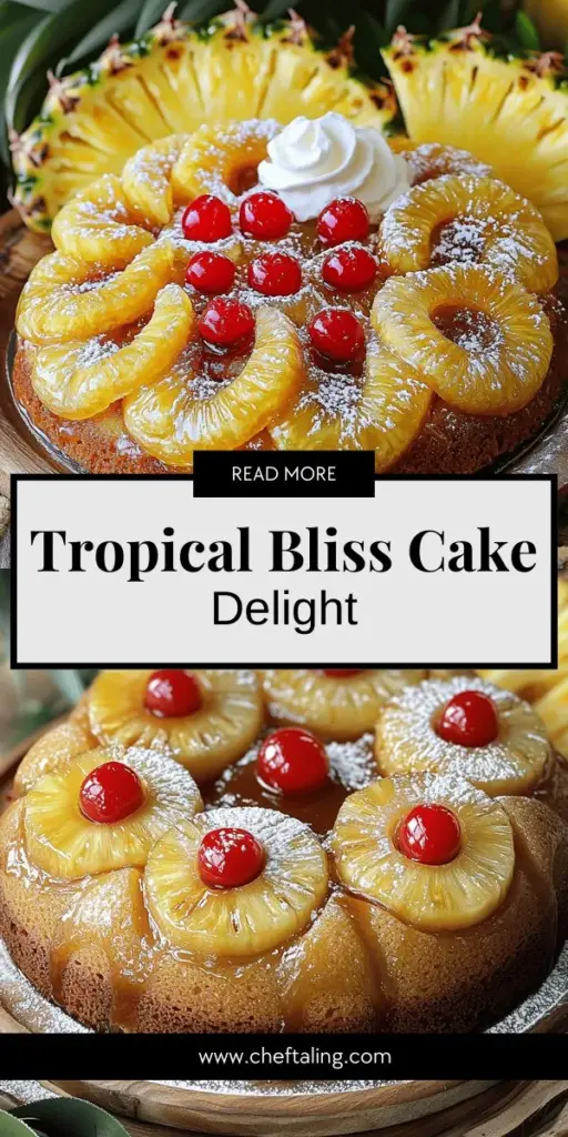Bring a slice of paradise to your dessert table with Tropical Bliss Pineapple Upside Down Bundt Cake! This delightful twist on the classic features caramelized pineapples and cherries atop a moist and flavorful cake. Perfect for parties, family dinners, or just a sweet indulgence, this stunning cake is sure to impress. Click through for step-by-step instructions and tips to create this tropical treat that will have everyone asking for seconds!
